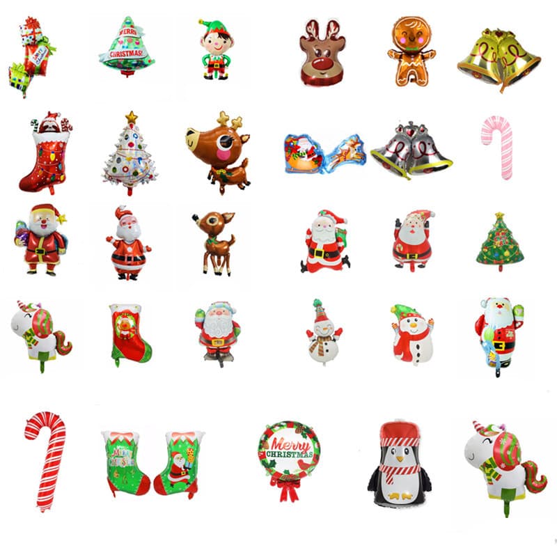 Molding Christmas aluminum film balloon Christmas Old Man snowman Christmas tree decoration toy aluminum foil balloon wholesale