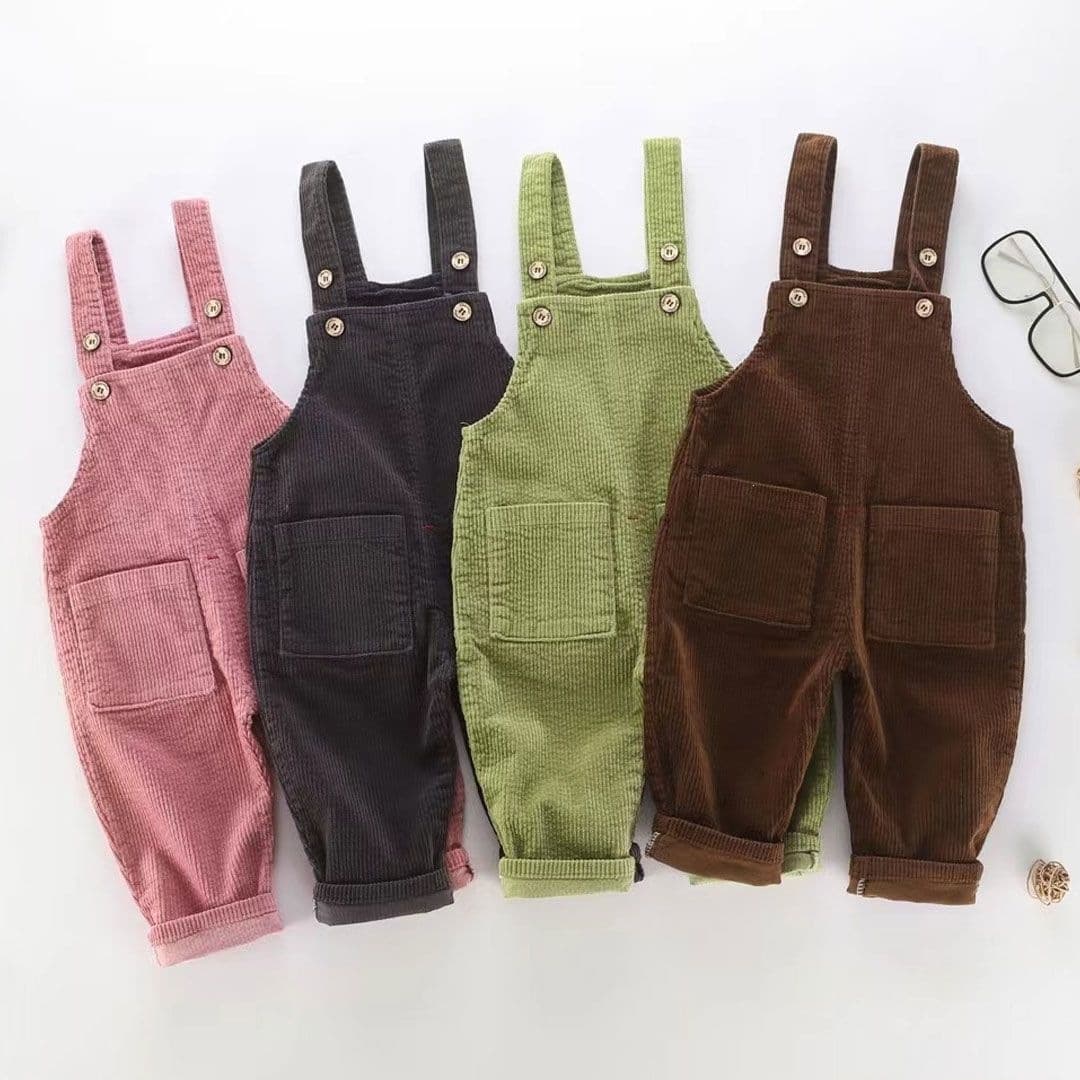 Baby suspenders Category A autumn style can be opened for 1-3 years old corduroy suit jumpsuit