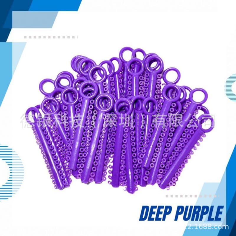 Dental Orthodontic Ligature Ties, Colored Ligature Ties, High Elasticity Imported Material, Bright Colors, 40pcs/Bag