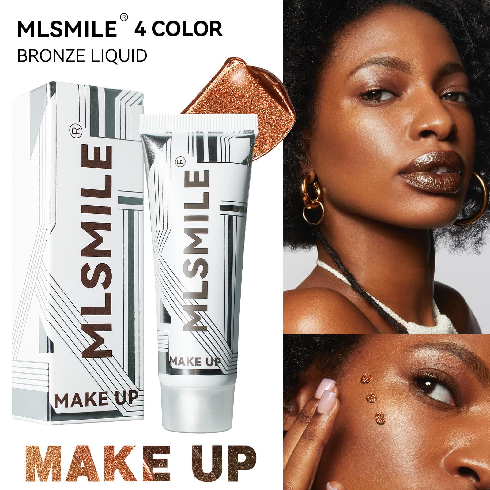 MLSMILE Cross-border Tanning Essence Bronze Self-Tanner Natural Dark Face Contouring Waterproof Moisturizing Tanning Lotion