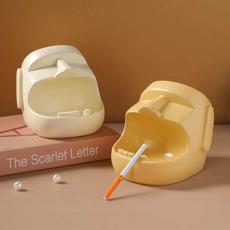 Stone Ashtray for Boyfriend, Trendy Novelty Shape, Home Living Room Office Decorative Ornament, Exquisite Craftsmanship