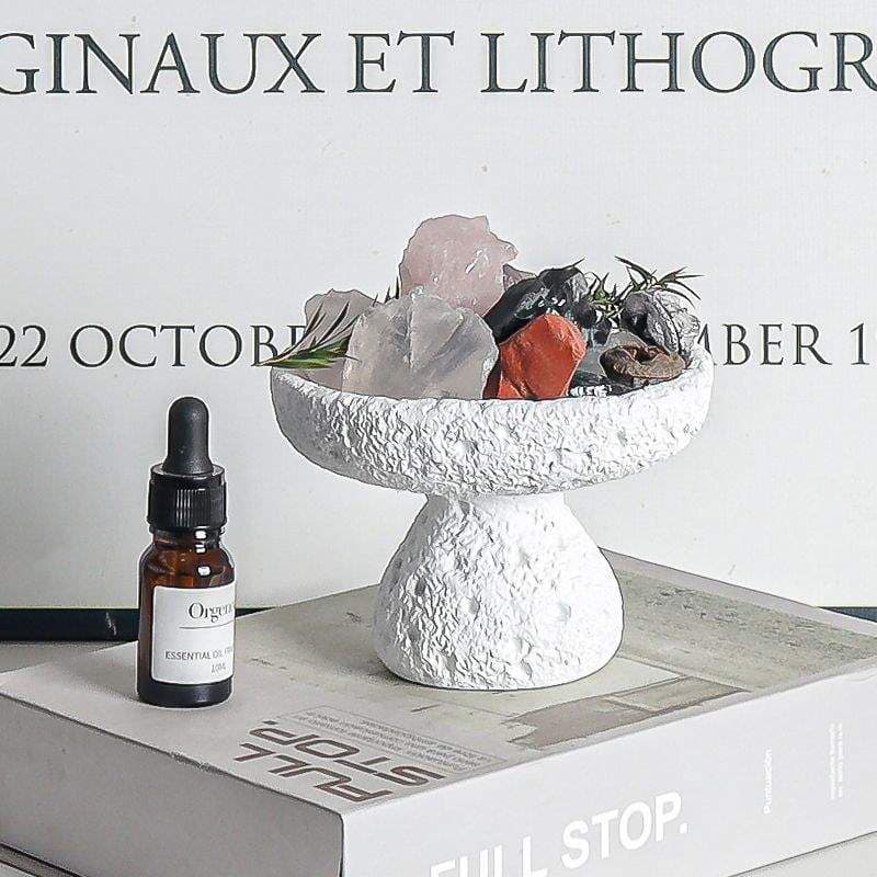 Cross-border Hot Seller Diffuser Stone Home Use Matte Cement Flameless Aromatherapy Crystal Essential Oil Premium Niche Candle Cup Ornament