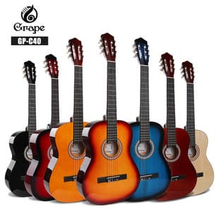 Factory Direct Entry-Level Classical Guitar Basswood Round 36/39 Inch Nylon String Acoustic Guitar