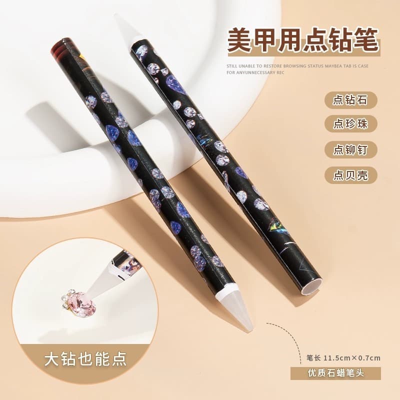 Rhinestone Picker Pen Nail Art Handmade Gem Wax Pencil Dotting Pen Wax Pen Pickup Pen Dotting Tool Doll Rhinestone Plate