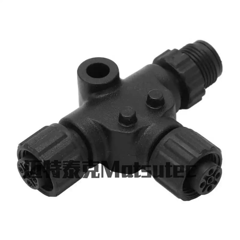 NMEA 2000 T-Connector 3-Port 5-Pin M12 Thread IP67 Waterproof NMEA 2000