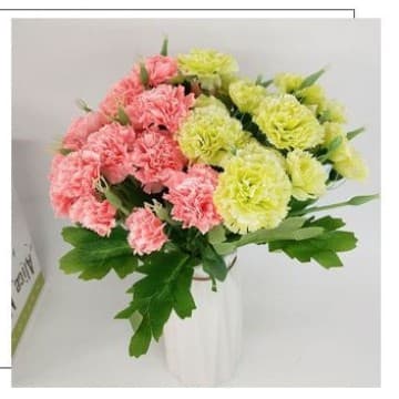 Factory Supply Artificial Carnation Small Bouquet Wedding Home Decoration Flower Greenery Wholesale A