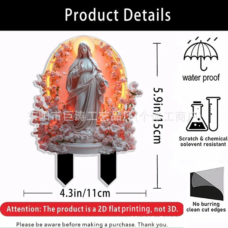 2D Flat Acrylic Flower Moon Little Person Garden Decoration Ground Insert Home Decoration Insert Row Bonsai Insert Row