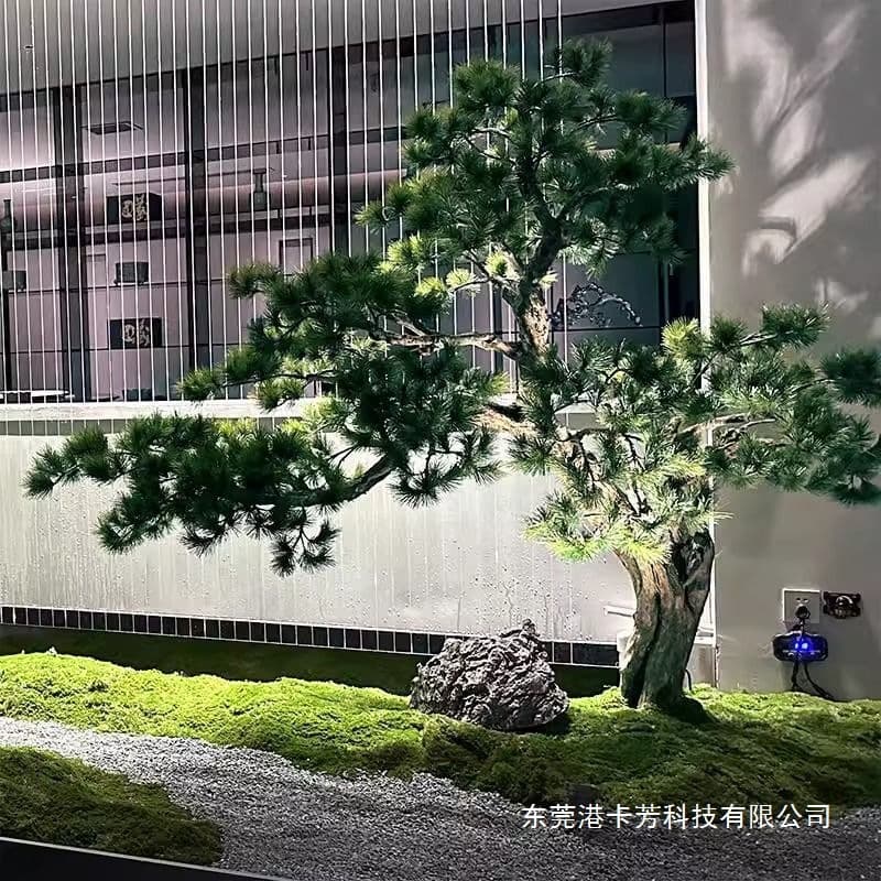 Welcome Pine Landscape Large Artificial Tree Plant Indoor Entrance Staircase Chinese Decorative Pine Greenery Landscape