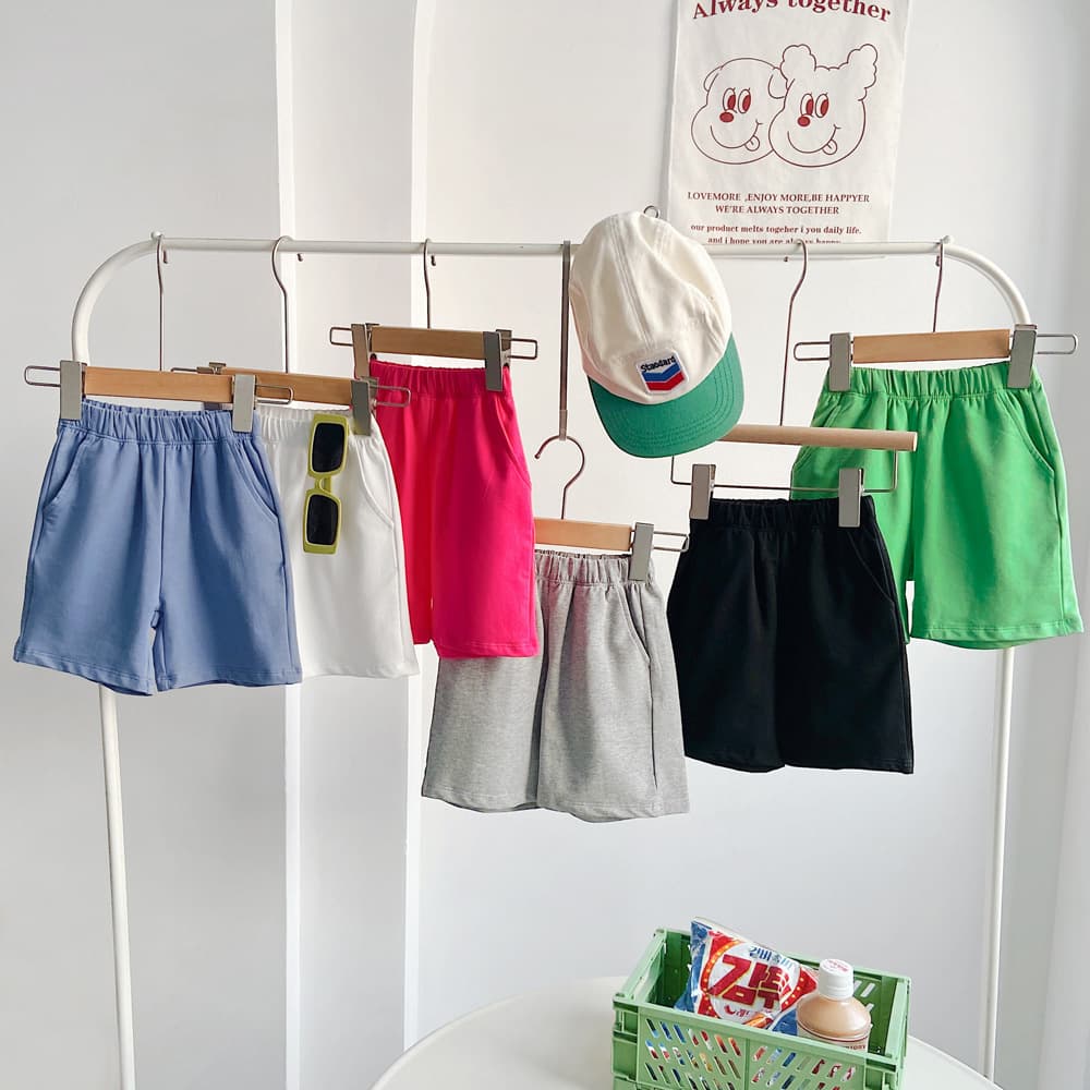 Cross-Border Girls Summer Shorts, Children's White Sports Pants, Versatile Boys Fashion Casual Pants, Five-Point Pants Trendy