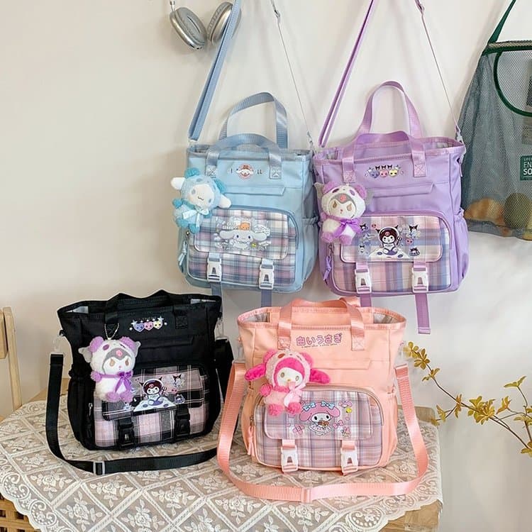 Kuro tutoring bag rice crossbody bag for girls primary school students large capacity tutoring children's school bag handbag shoulder bag