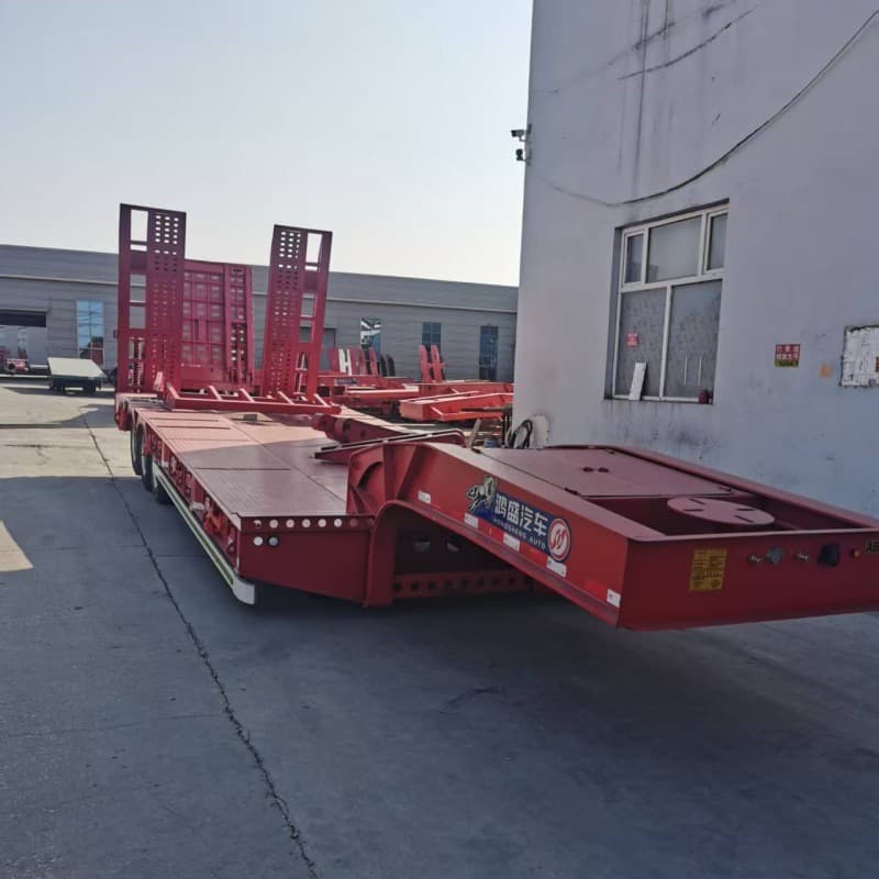 Sanqiao Lowbed Semi-Trailer 13m Excavator Transport Trailer Hook Machine Board Semi-Trailer Price