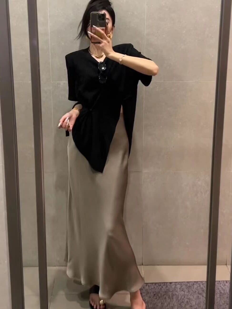 Petite Summer Outfit Set: Trendy Streetwear Fashionable Age-Defying Dress Two-Piece Summer Women's Clothing