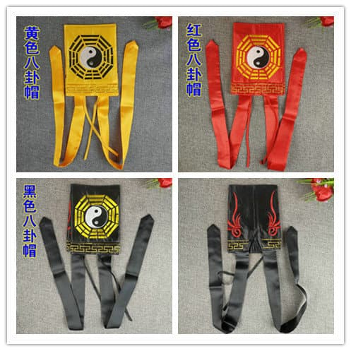 Taoist hat, Bagua hat, Taoist scarf, Zhuangzi scarf, Dharma hat, performance costume, props, Taoist hat, Bagua scarf