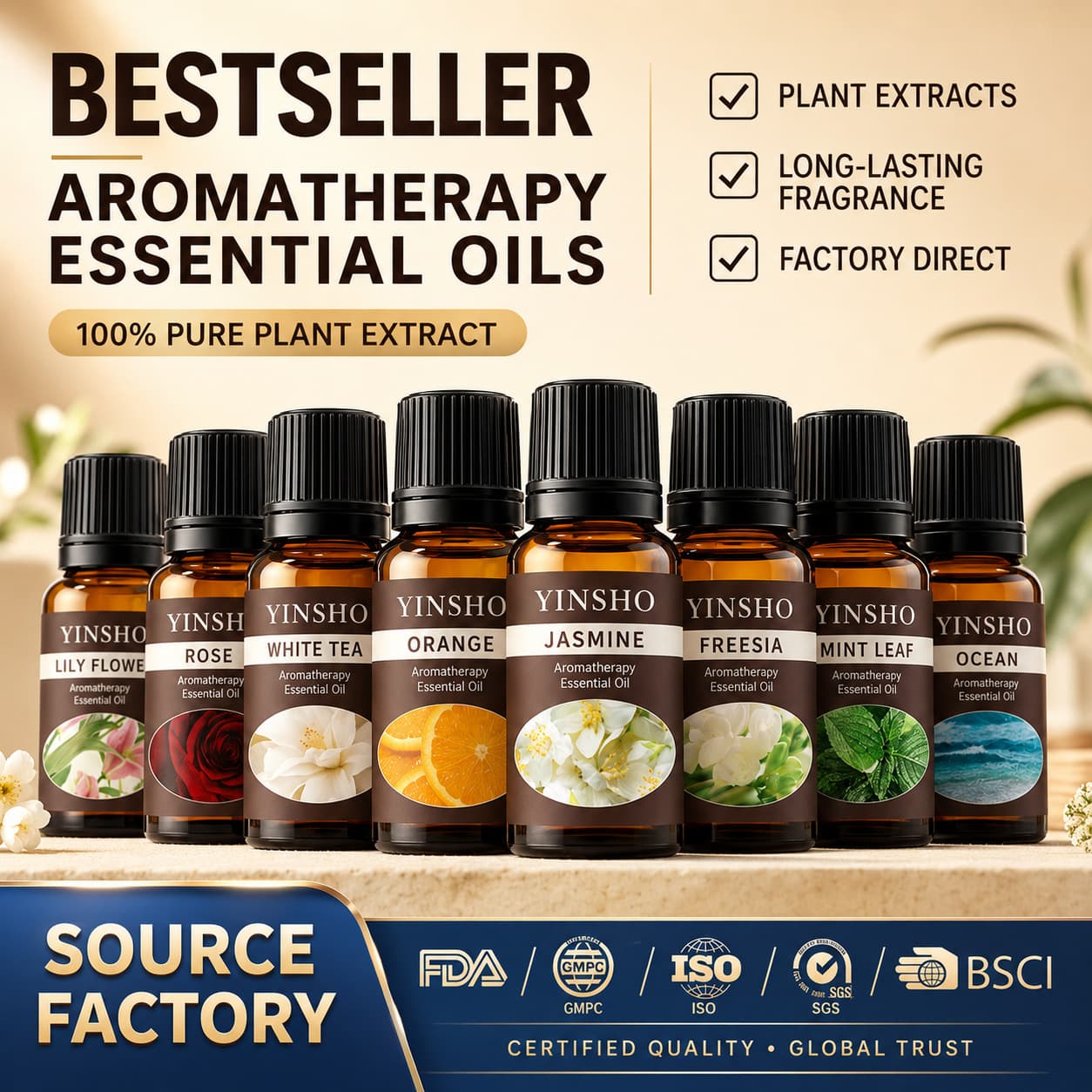Wholesale Cross-Border Plant Essential Oil Diffuser Aroma Stone Gypsum Candle Flameless Aromatherapy Oil Home Use
