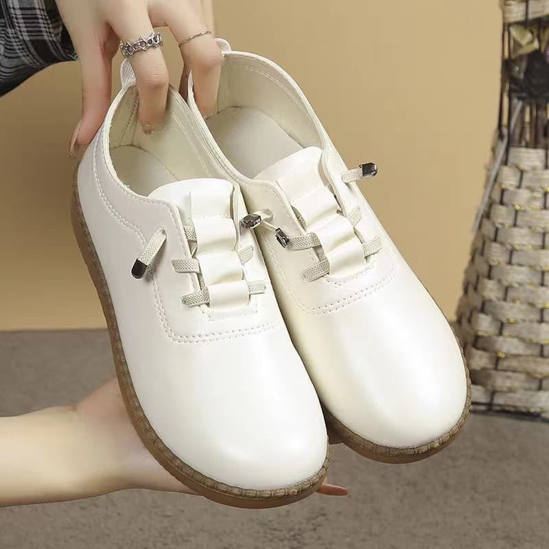 Women's 2025 New Fashion Soft Leather Flat Shoes, Casual Leather Shoes, Mother's Shoes - Factory Wholesale