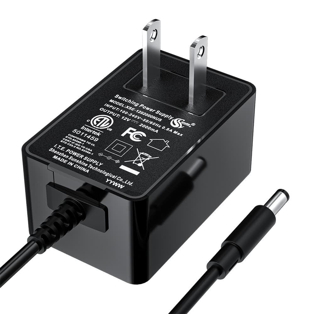 12V 1A Power Adapter US/EU UL/CE Certified 12V 2A for Security Camera Router Bluetooth Speaker Charger