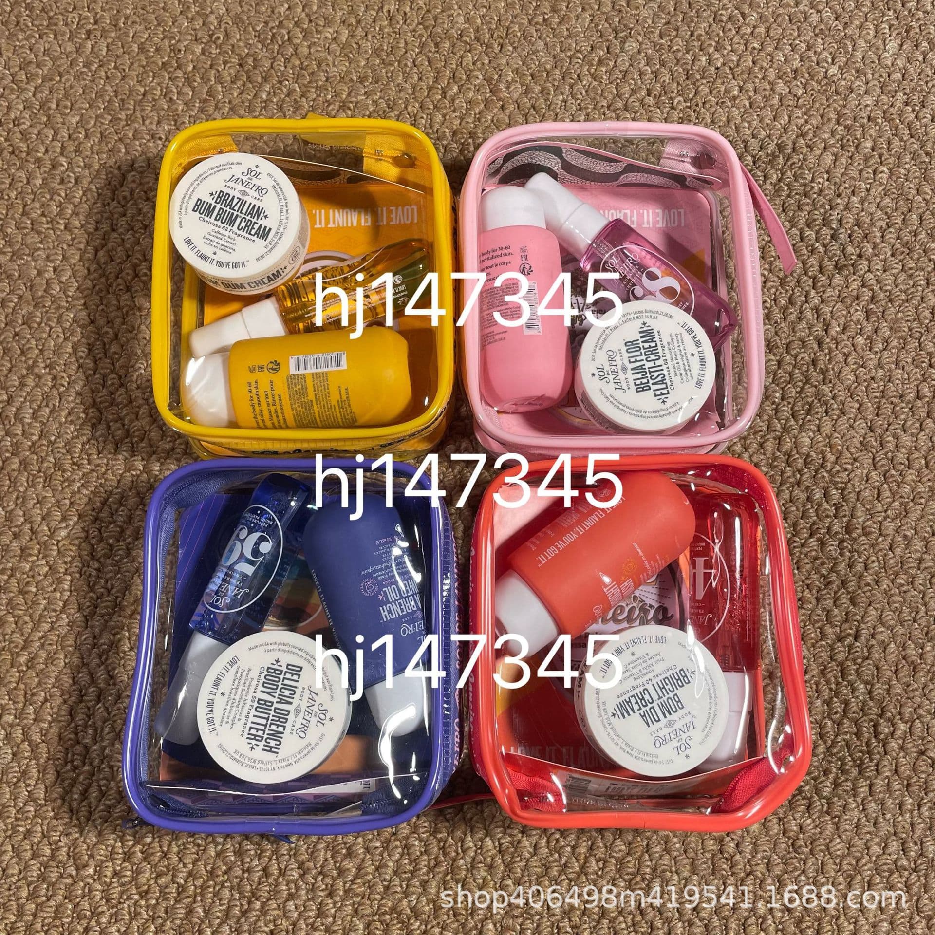 New Cross-Border Sol De Janeiro Rio Summer Brazilian Perfume Body Lotion and Shower Gel Zipper Travel Set