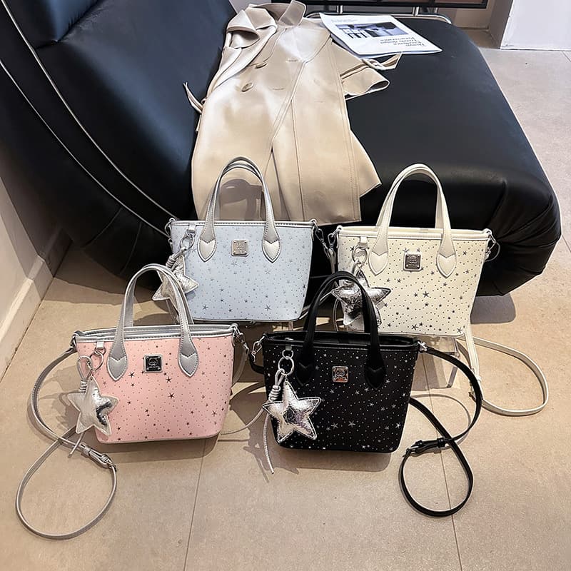 KITTY Cat Star Women's Bag Printed Tote Bag for Women Versatile Crossbody Commute Ladies Bag Bucket Bag New Style Bag