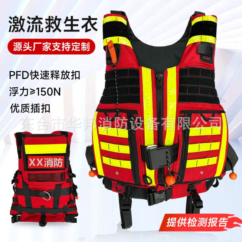Winbond rapids life jacket adult blue sky rescue vest emergency flood prevention professional fire and life-saving equipment