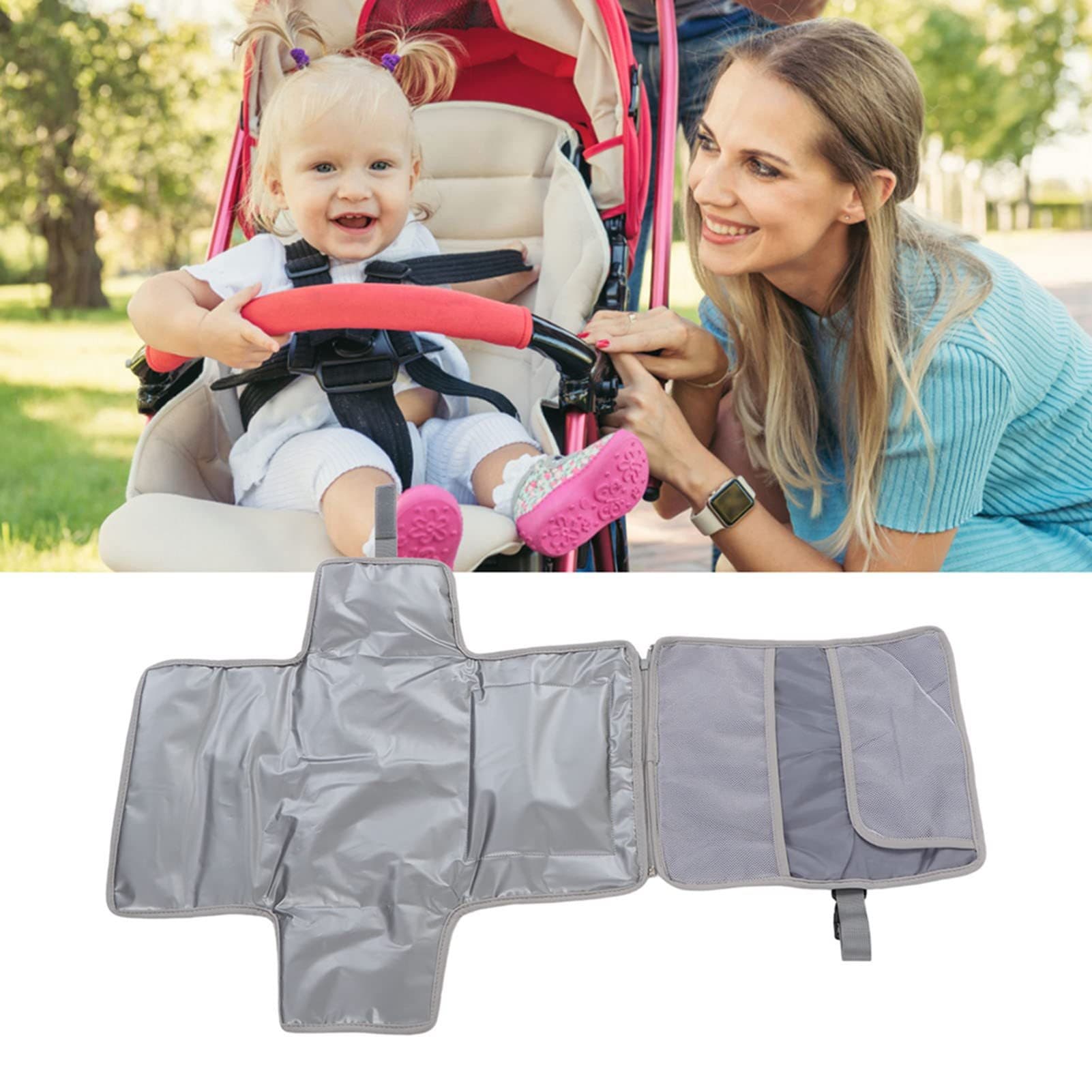 Foldable Baby Diaper Changing Pad Waterproof Diaper Station Portable Changing Mat Stroller Hanging Diaper In Stock