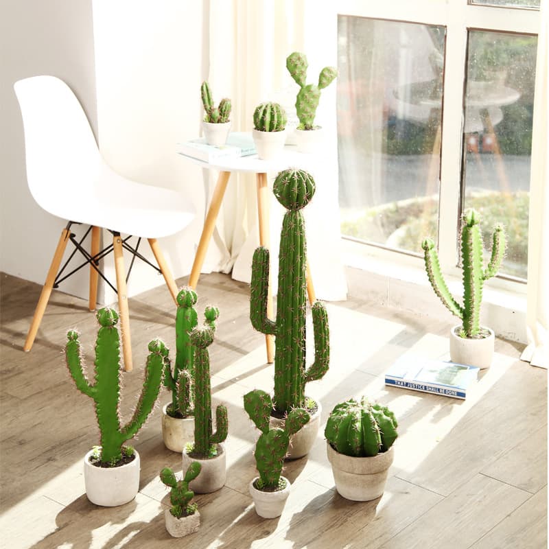 Large Artificial Cactus Decoration Nordic Plant Living Room Indoor Decorative Floor Cactus Fake Potted Plant