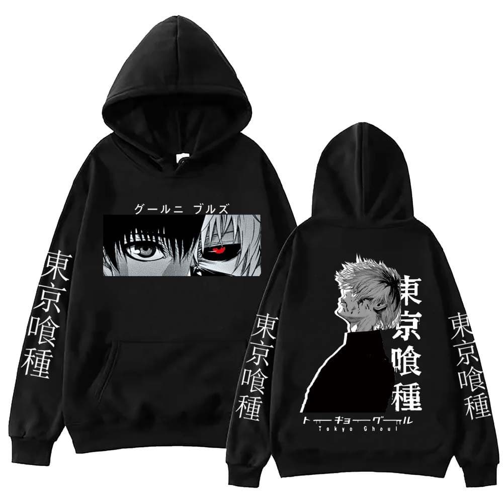 Anime Tokyo Ghoul Hoodie Harajuku Pullover Tops for Men and Women Cotton