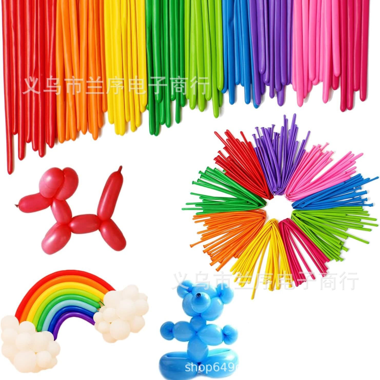 Cross-border 260 Latex Balloon Modeling Long Strip Balloons Thickened Modeling Balloons Weaving Balloons Ground Push Long Strip Balloons