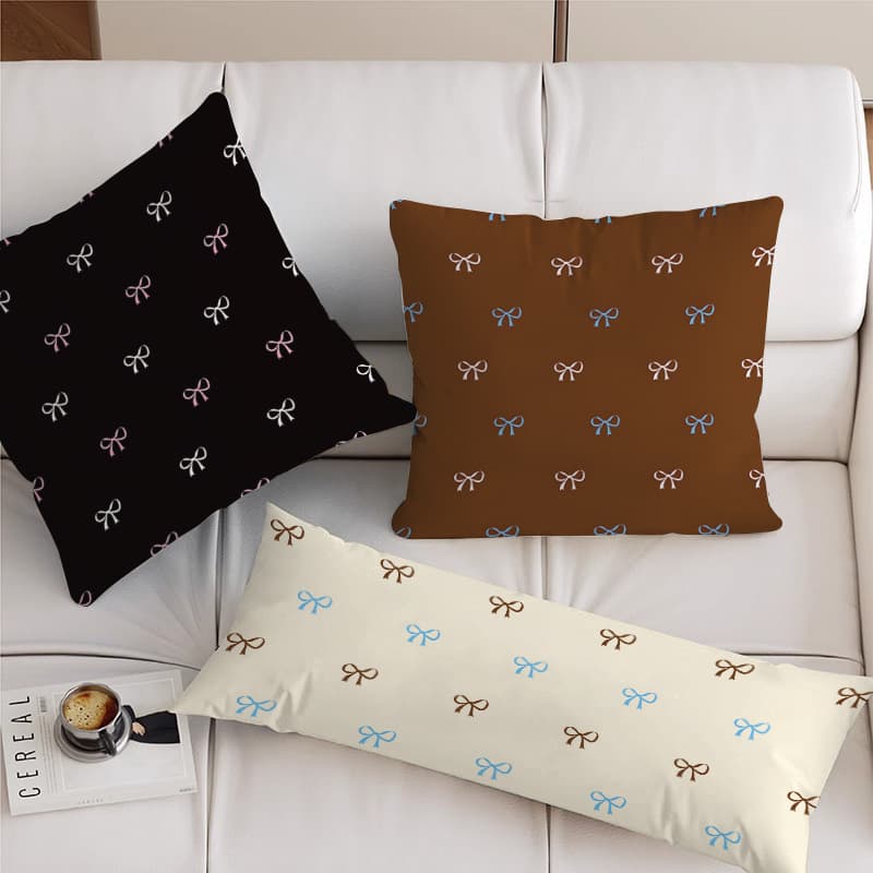 Maillard bow girly heart high-end nap pillow living room sofa long strip pillow case bed sleeping