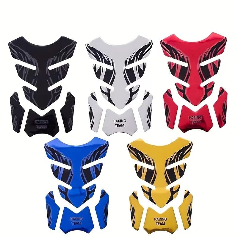 3D Fishbone Flame Transformers Car Body Sticker, Motorcycle Car Fuel Tank Sticker, Waterproof and Anti-Collision Decal