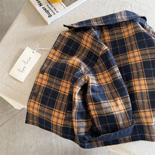 Children's Jacket 2026 Fall New Arrival Zhili Reversible Jacket, Baby Plaid Shirt Jacket for Boys and Girls