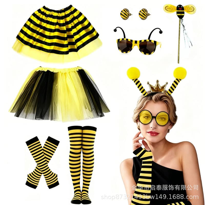 Halloween costumes, bee role-playing cosplay, adult and children's Children's Day stage costumes, cross-border Europe and the United States