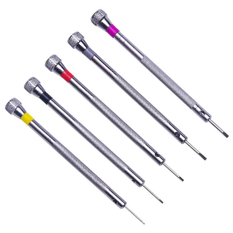 Watch Screwdriver Set Flathead Screwdriver Aluminum Head Aluminum Rod Repair Screwdriver Bits Watch Repair Tool
