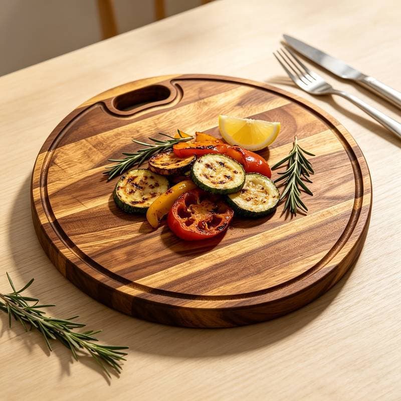 Nordic Wood Serving Tray Plate Japanese Style Wooden Plate Household Steak Board Pizza Tray Western Food Plate Dessert Plate
