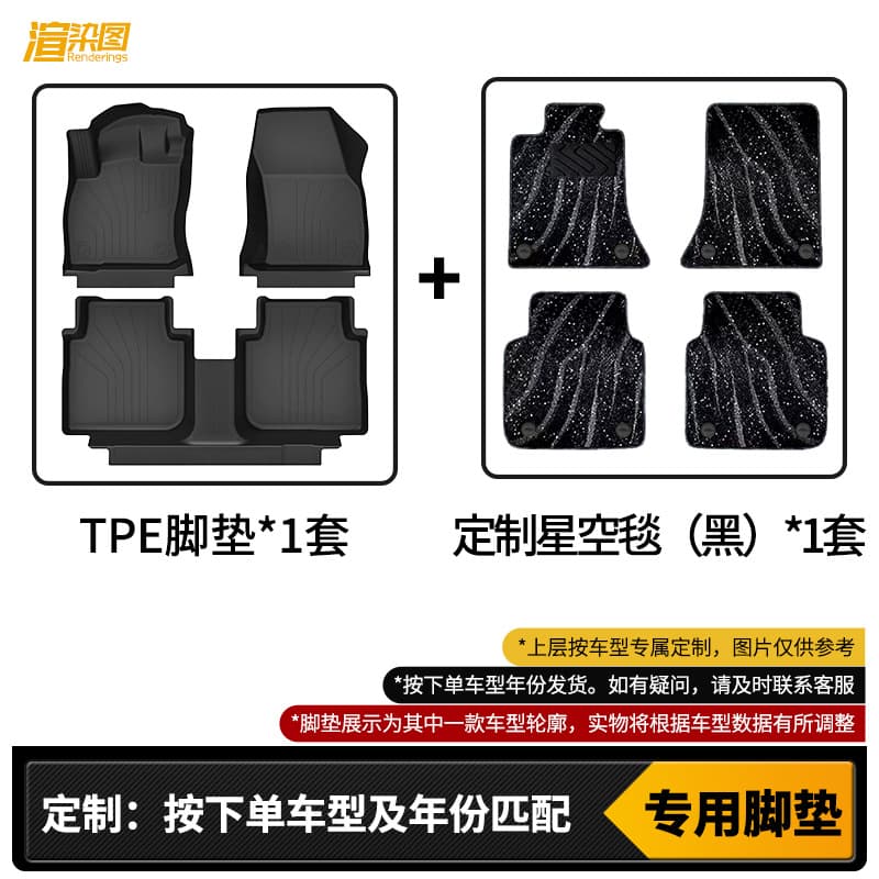 Suitable for Mitsubishi Wingshen foot pads TPE double-layer special car dedicated fully surrounded waterproof and wear-resistant foot pads