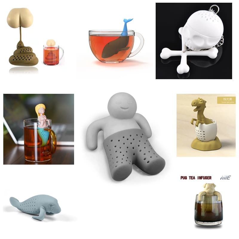 Amazon Silicone Poop Tea Infuser, Stress-relief Prank Poop Tea Filter, Tea Brewing Tool