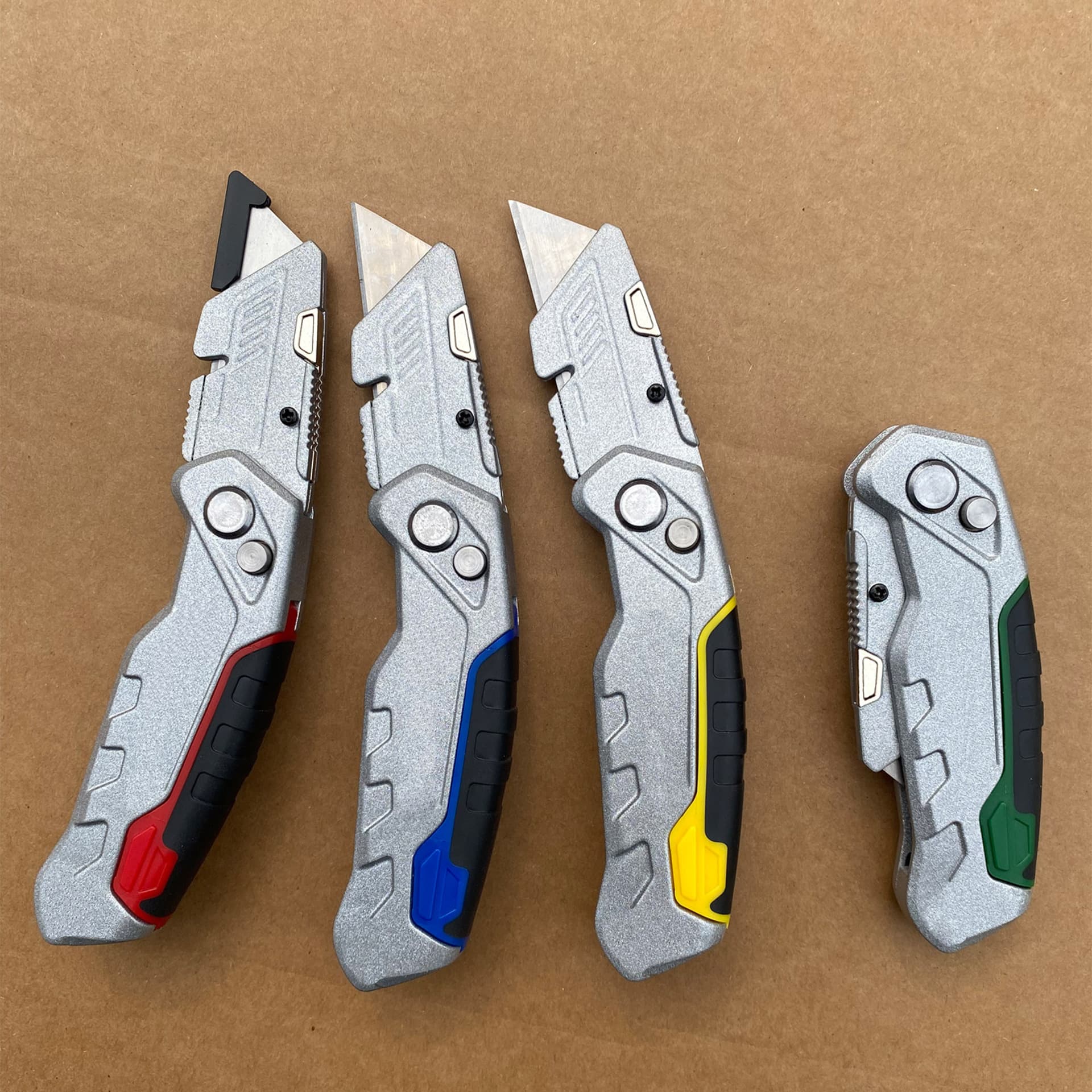 Heavy-duty utility knife, aluminum alloy, zinc alloy, multi-functional folding knife, electrician's knife, cable stripper, folding utility knife