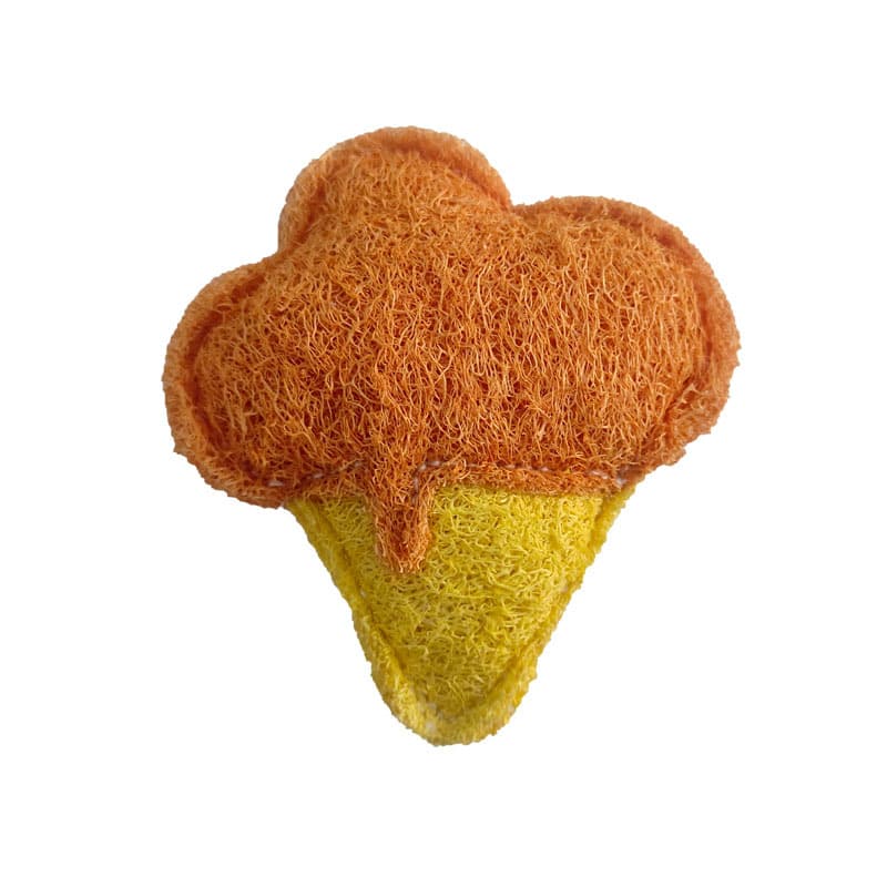 New Natural Loofah Sponge Pet Chewable Teeth Cleaning Toy Set with Ice Cream, Cookies, and Donuts