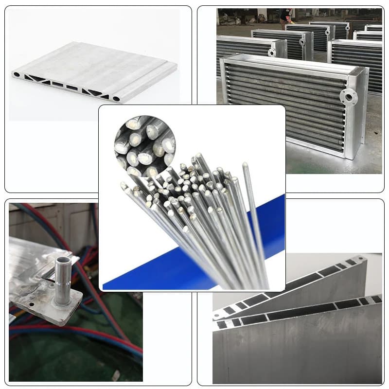 Industrial grade aluminum alloy welding aluminum pipe fittings condenser welding auto parts air conditioning pipe flux cored aluminum welding rod aluminum product welding
