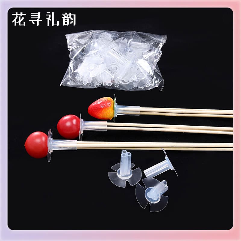 Z7Gn Floral Fixed Glue Holder Suction Cup Snacks Beverage Bouquet DIY Packaging Material Bamboo Skewer Accessories Glue Sticker Flower Arrangement