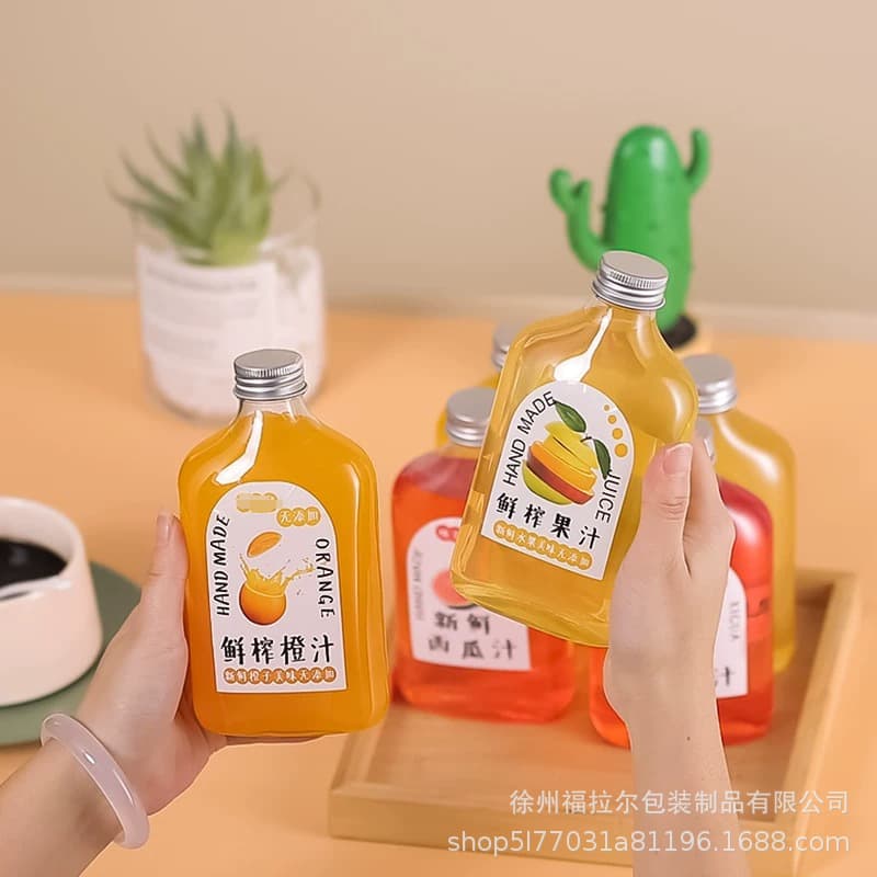 350ml Juice Cold Drink Bottle, Olive Plum Bottle, Watermelon Juice Fresh Squeezed Orange Juice Bottle, Sour Plum Soup Thickened Takeout Stall Plastic Cup