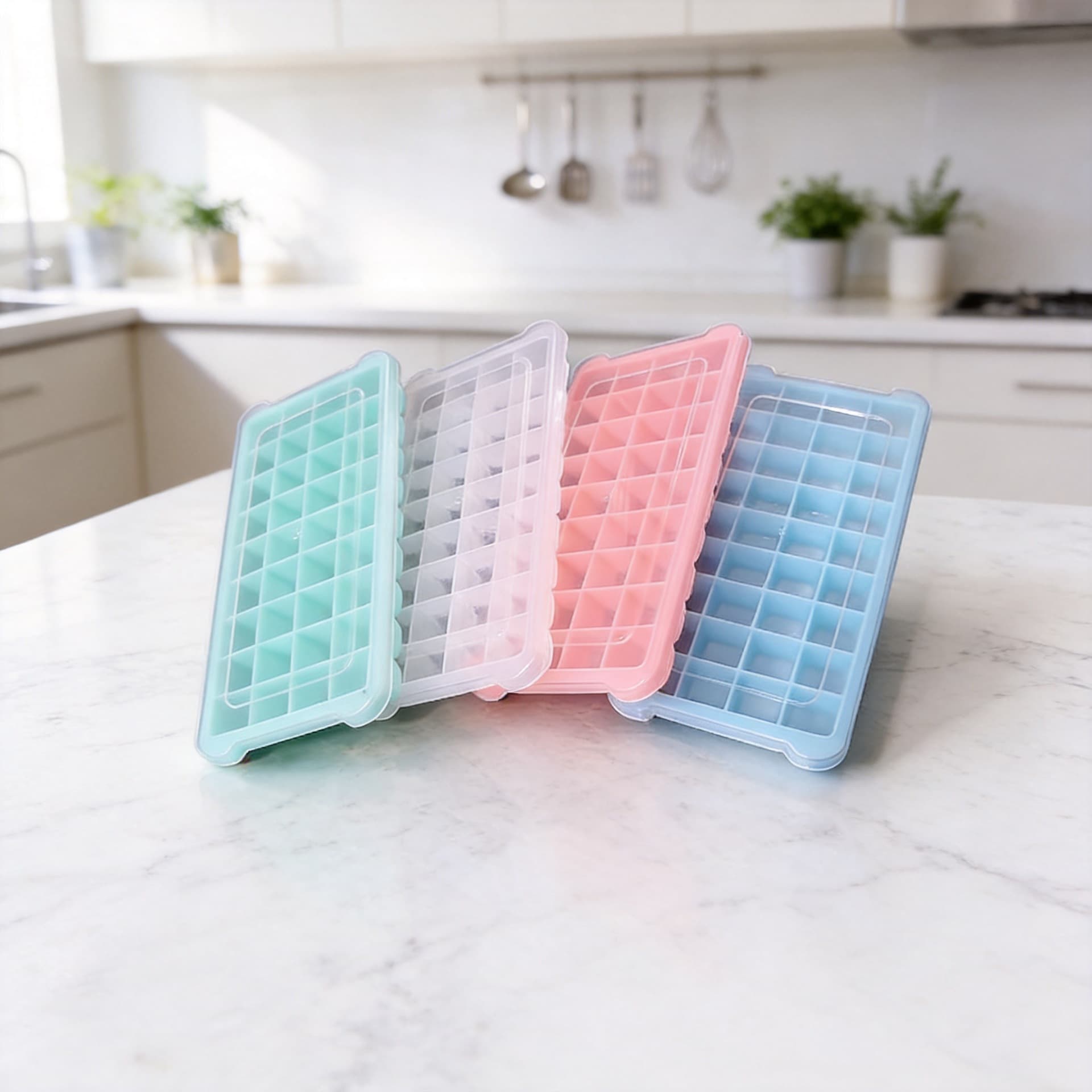 Food-Grade 36-Cell Silicone Ice Cube Tray with Lid, Easy Release, Home Freezer Ice Cube Mold, Stock Wholesale