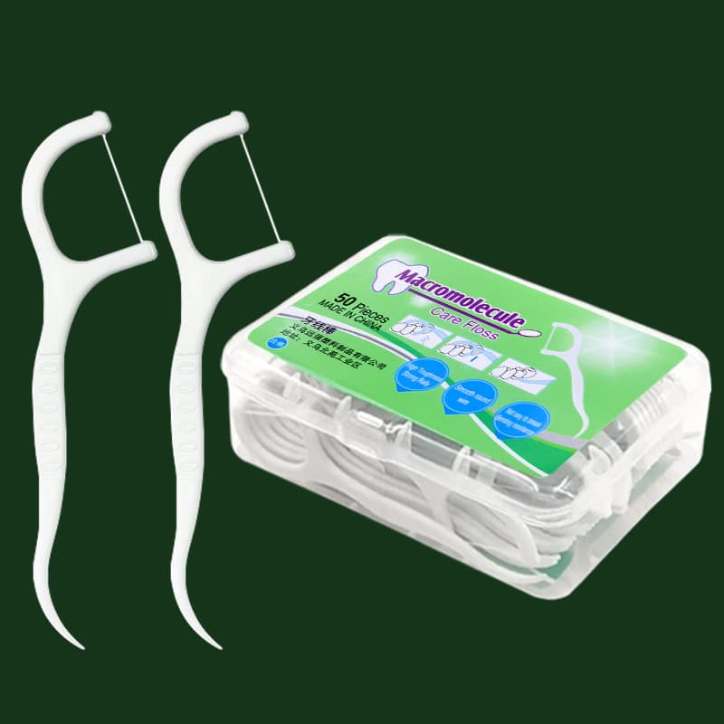 Portable boxed dental floss, disposable cleaning floss stick, family pack, plastic toothpick, arched dental floss wholesale