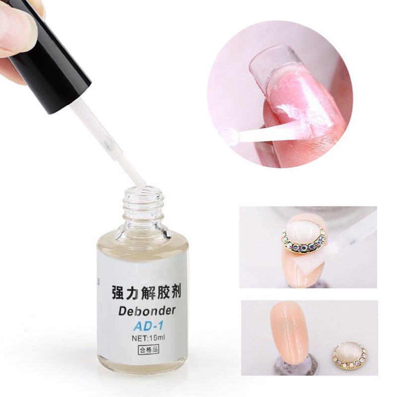 Nail Remover Solution for Removing False Nails, Professional Eyelash Glue Remover, Dissolving Liquid for Nail Tips and Rhinestones