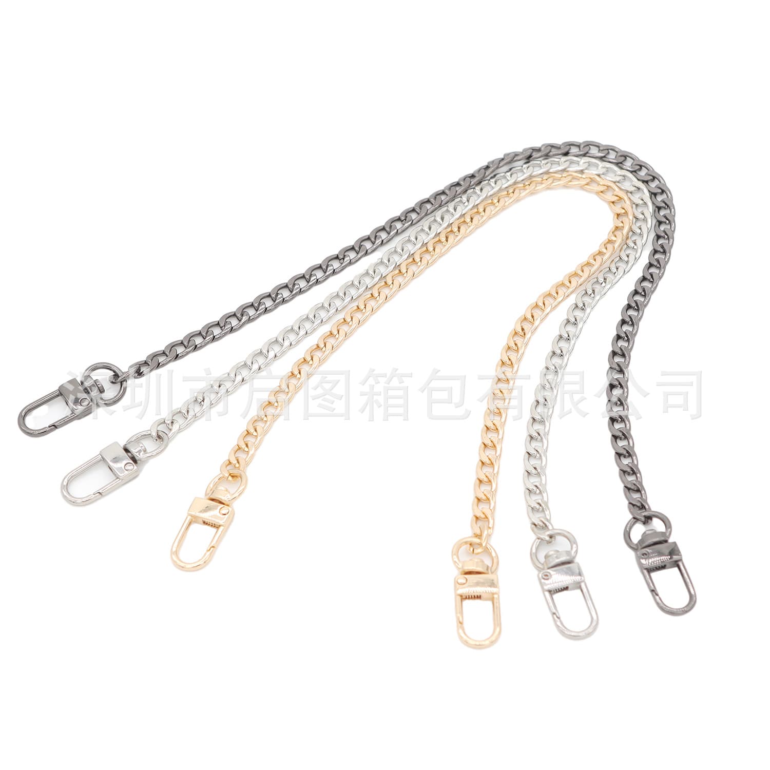 Factory wholesale high-end women's bag chain, suitable for mahjong bag shoulder strap, metal single shoulder crossbody bag strap accessory chain
