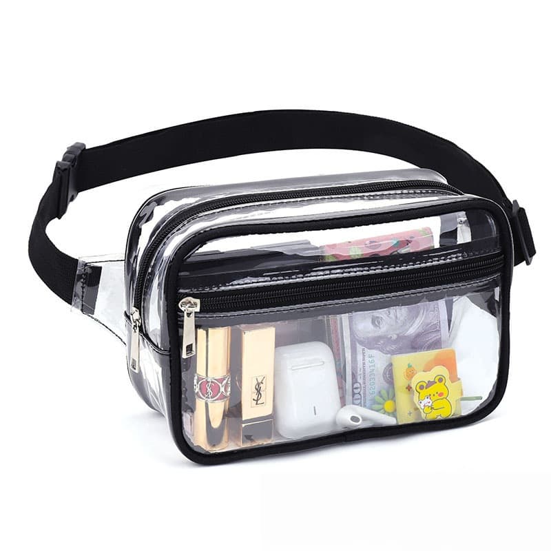 Cross-border pvc transparent waist bag cosmetic bag portable large-capacity waterproof sports storage bag