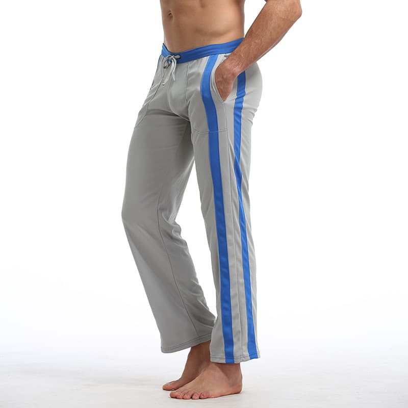 Men's Sport Long Pants, Youth Long Trousers, Solid Color Slim-Fit Pants, Breathable Quick-Dry and Non-Stuffy, Summer Thin Style for Teenagers