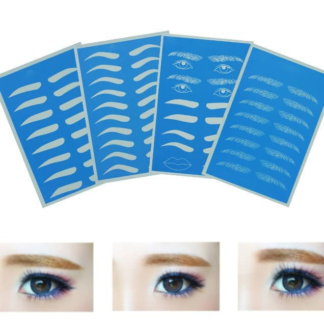 Korean Semi-Permanent Tattoo Practice Skin Eyebrow Lip Tattoo Training Skin for Beginners Simulation Skin Blue Straight Eyebrow Skin