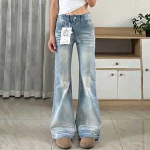 Wholesale Flared Jeans for Women, Summer Height-Enhancing Fashion Long Pants Daily Casual Loose Flared Jeans for Women