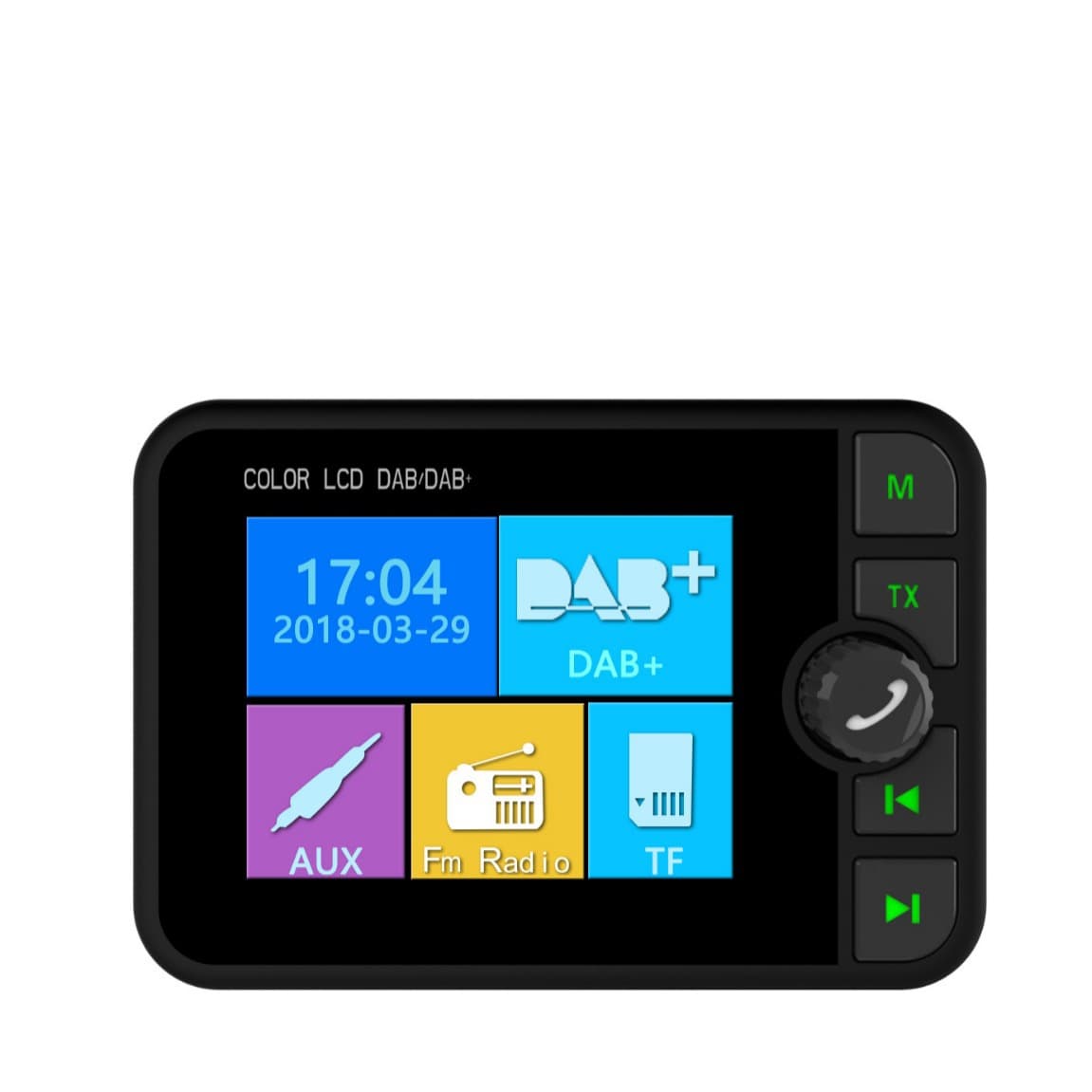 Amazon popular color screen display DAB digital radio adapter car DAB radio with Bluetooth function