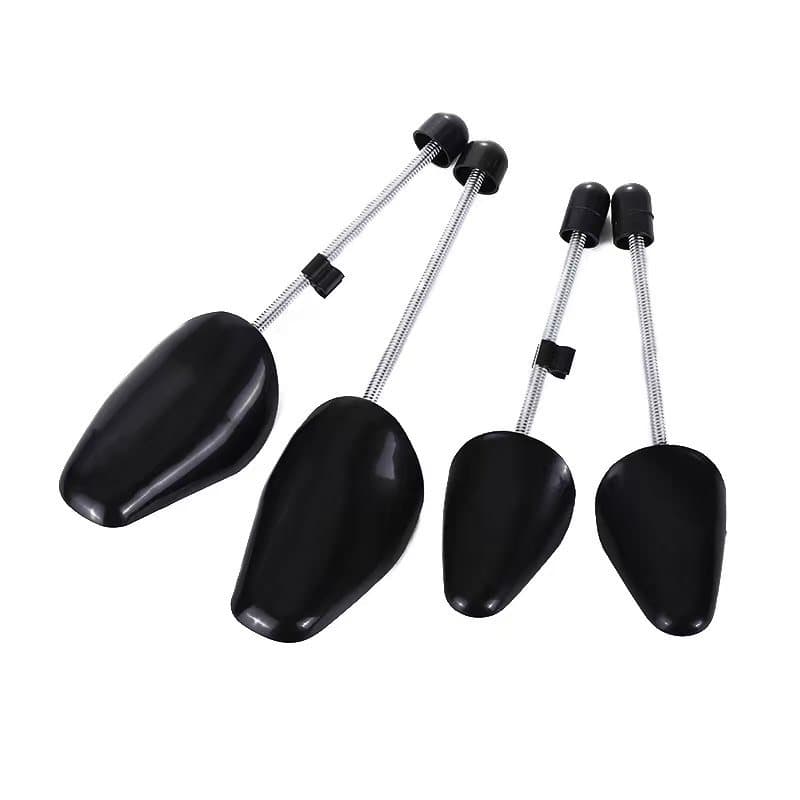 Adjustable Plastic Shoe Tree, Black Spring Plastic Shoe Stretcher for Maintaining Shoe Shape and Looseness